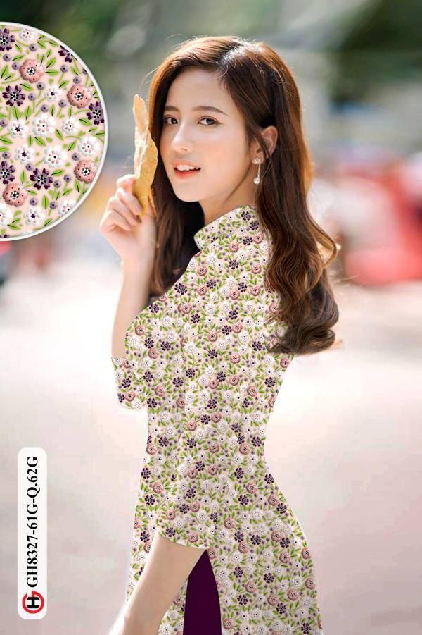 Vải Áo Dài Hoa Nhí Mới Ra AD GH8327 34 Vải Áo Dài Hoa Nhí Mới Ra AD GH8327