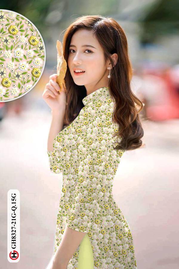 Vải Áo Dài Hoa Nhí Mới Ra AD GH8327 33 Vải Áo Dài Hoa Nhí Mới Ra AD GH8327