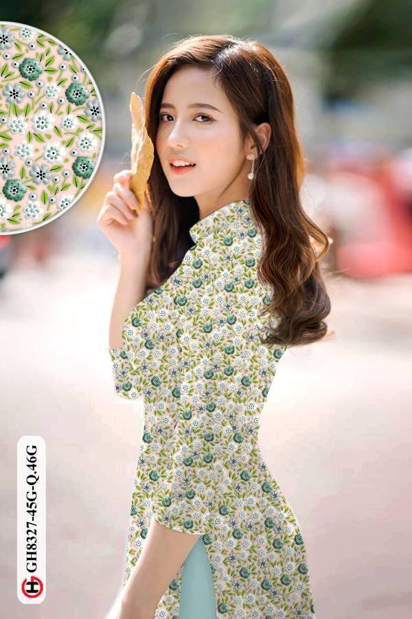 Vải Áo Dài Hoa Nhí Mới Ra AD GH8327 36 Vải Áo Dài Hoa Nhí Mới Ra AD GH8327