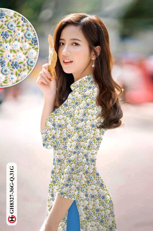 Vải Áo Dài Hoa Nhí Mới Ra AD GH8327 38 Vải Áo Dài Hoa Nhí Mới Ra AD GH8327