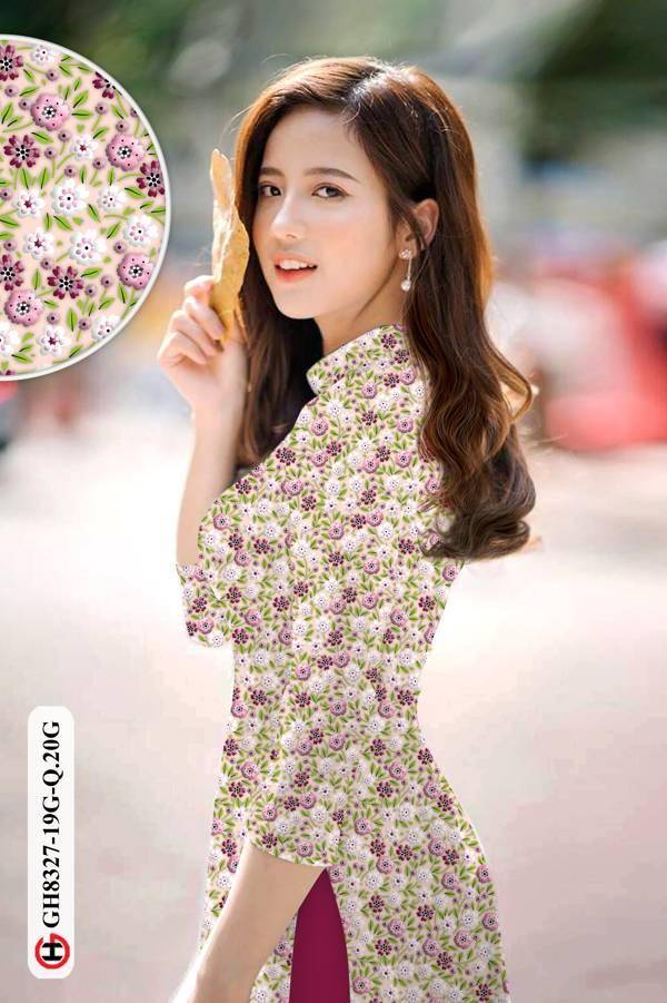 Vải Áo Dài Hoa Nhí Mới Ra AD GH8327 40 Vải Áo Dài Hoa Nhí Mới Ra AD GH8327