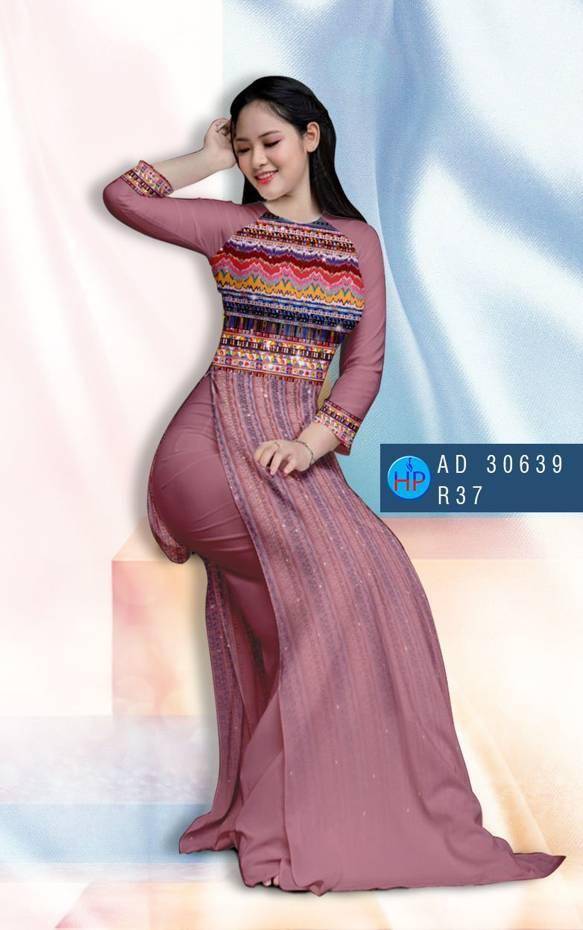 Vải Áo Dài Hoa Văn Vừa Ra  AD 30639