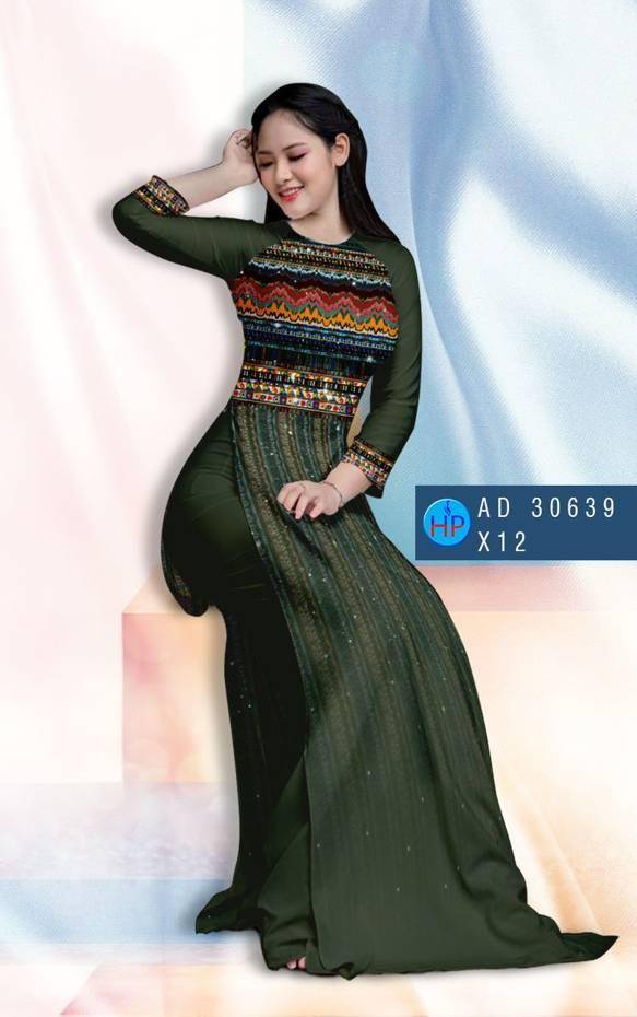 Vải Áo Dài Hoa Văn Vừa Ra  AD 30639