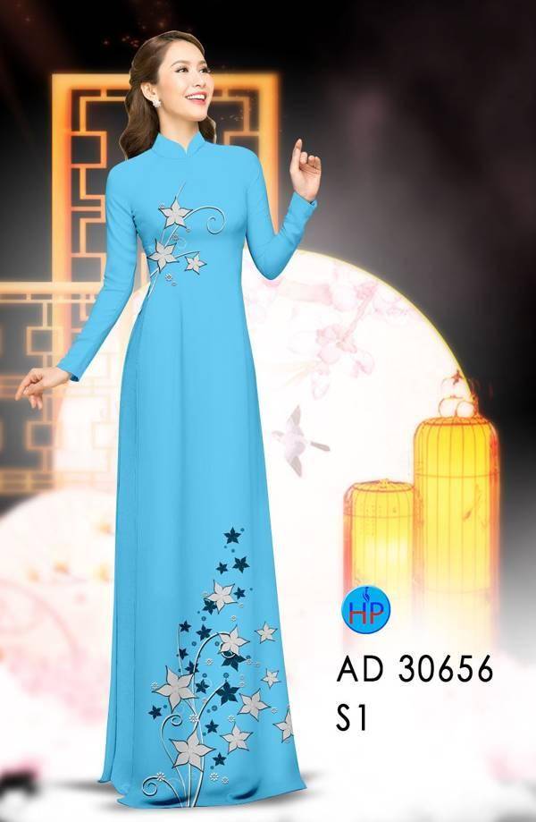 Vải Áo Dài Hoa In 3D Kiểu Mới AD 30656 45 Vải Áo Dài Hoa In 3D Kiểu Mới AD 30656