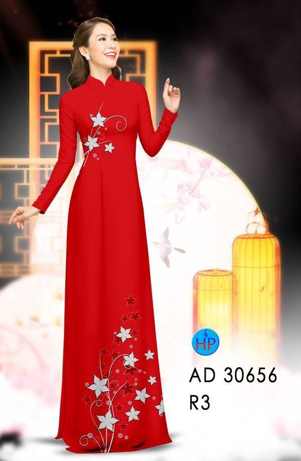 Vải Áo Dài Hoa In 3D Kiểu Mới AD 30656 47 Vải Áo Dài Hoa In 3D Kiểu Mới AD 30656