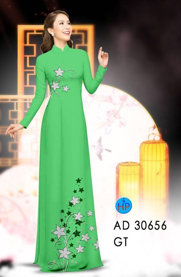 Vải Áo Dài Hoa In 3D Kiểu Mới AD 30656 52 Vải Áo Dài Hoa In 3D Kiểu Mới AD 30656