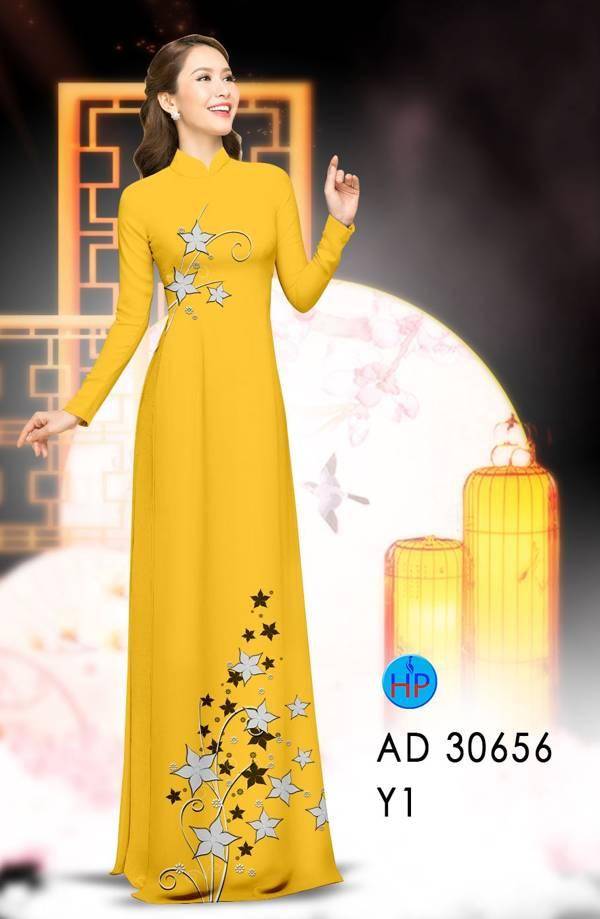 Vải Áo Dài Hoa In 3D Kiểu Mới AD 30656 51 Vải Áo Dài Hoa In 3D Kiểu Mới AD 30656