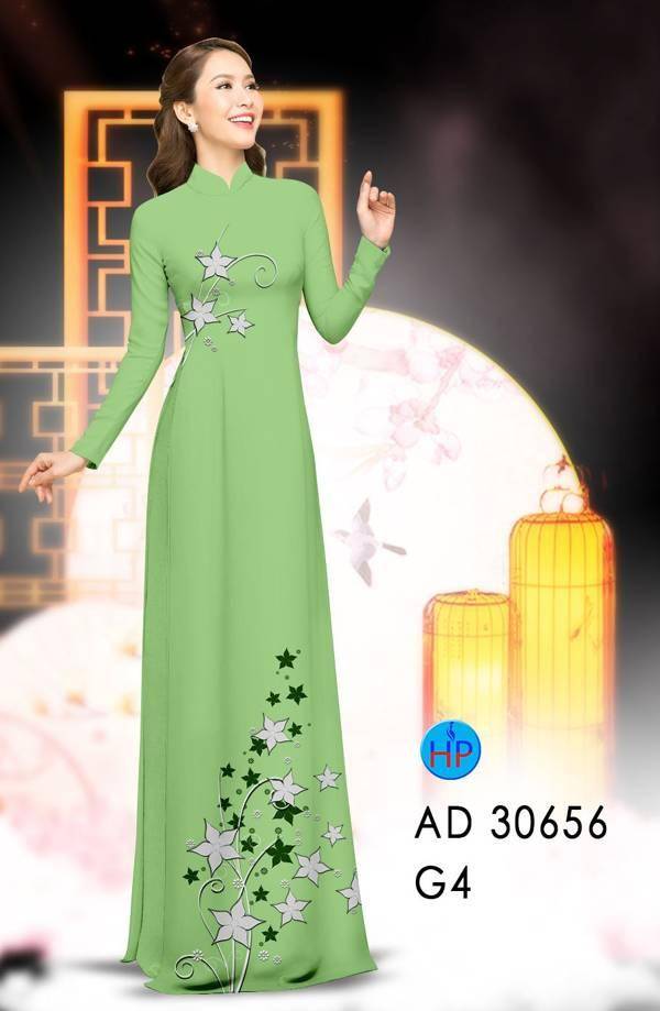 Vải Áo Dài Hoa In 3D Kiểu Mới AD 30656 54 Vải Áo Dài Hoa In 3D Kiểu Mới AD 30656