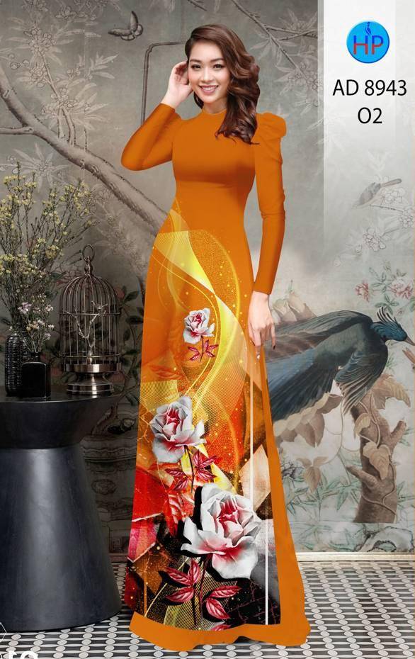 Vải Áo Dài Hoa Hồng Độc Đáo AD 8943 39 Vải Áo Dài Hoa Hồng Độc Đáo AD 8943