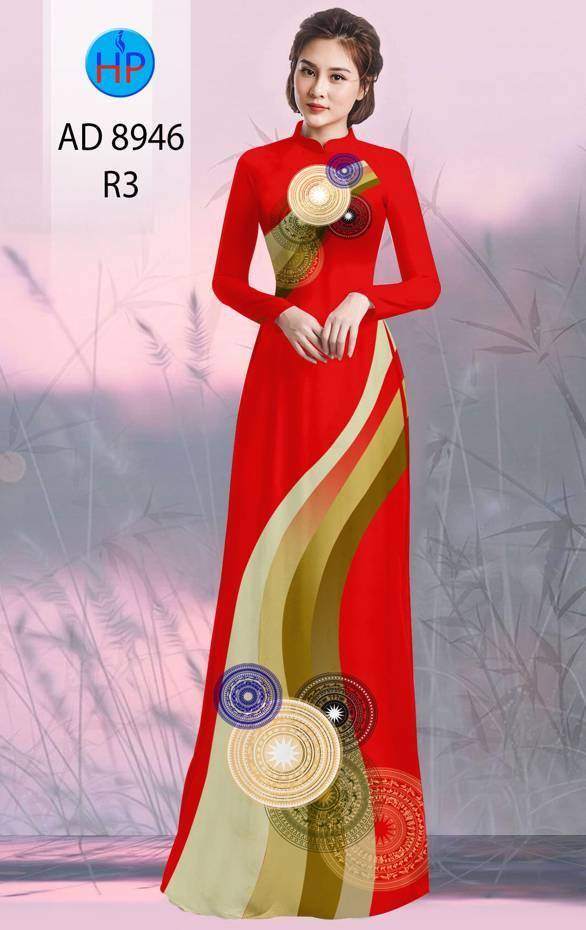 Vải Áo Dài Hoa Văn Mới Ra AD 8946