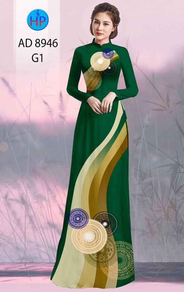 Vải Áo Dài Hoa Văn Mới Ra AD 8946