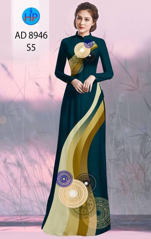 Vải Áo Dài Hoa Văn Mới Ra AD 8946