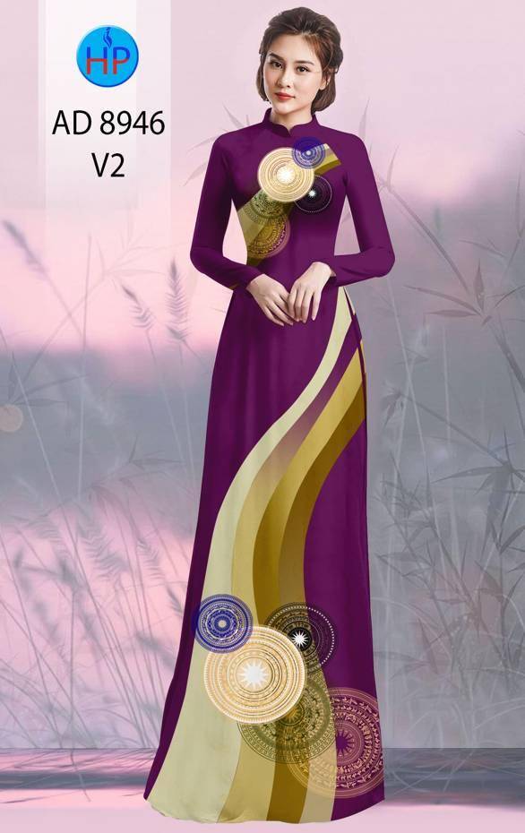 Vải Áo Dài Hoa Văn Mới Ra AD 8946