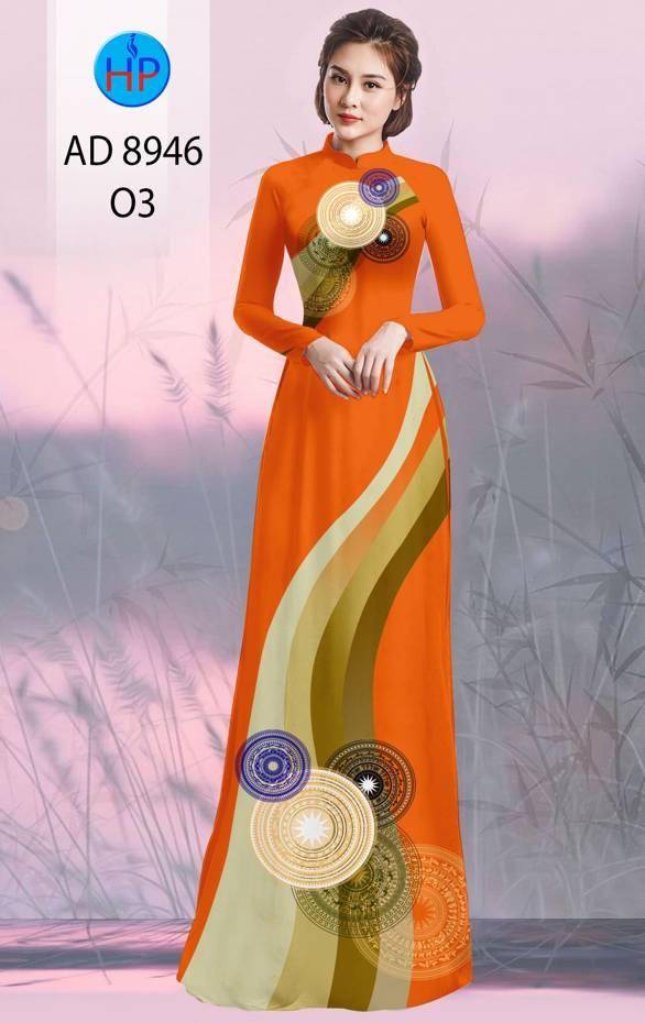 Vải Áo Dài Hoa Văn Mới Ra AD 8946