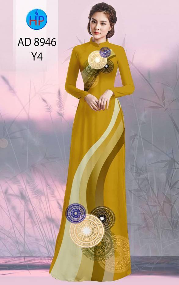Vải Áo Dài Hoa Văn Mới Ra AD 8946