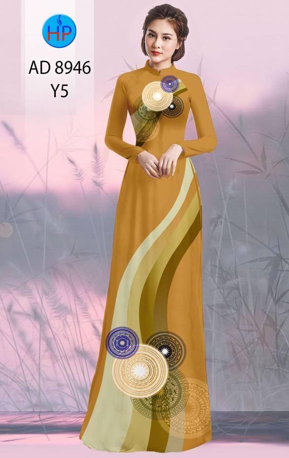 Vải Áo Dài Hoa Văn Mới Ra AD 8946