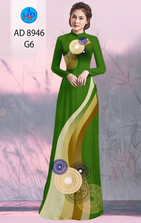 Vải Áo Dài Hoa Văn Mới Ra AD 8946