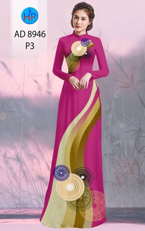 Vải Áo Dài Hoa Văn Mới Ra AD 8946