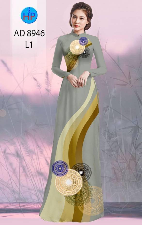 Vải Áo Dài Hoa Văn Mới Ra AD 8946
