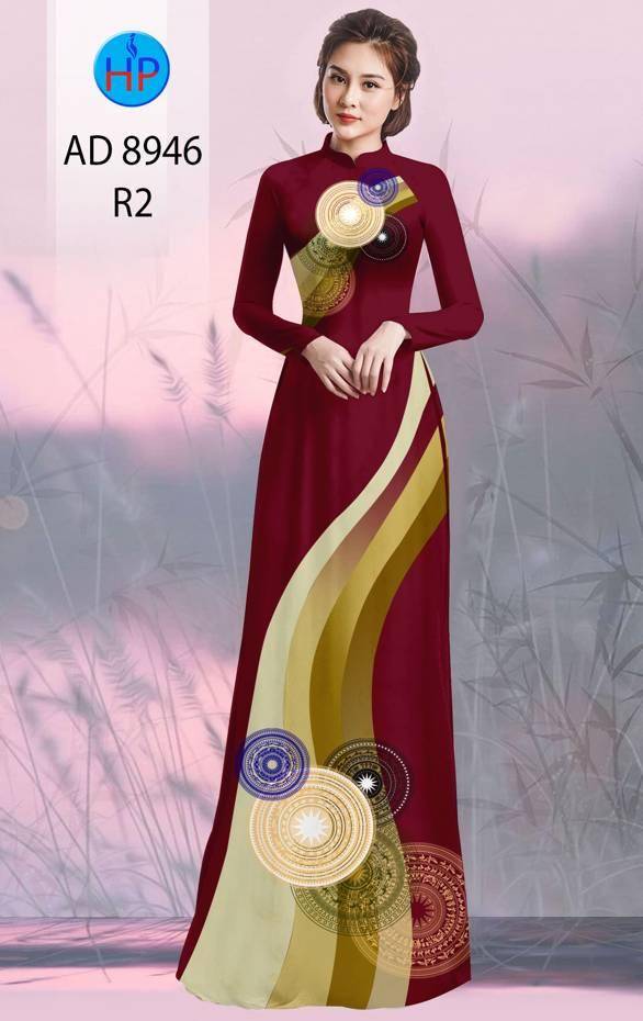 Vải Áo Dài Hoa Văn Mới Ra AD 8946
