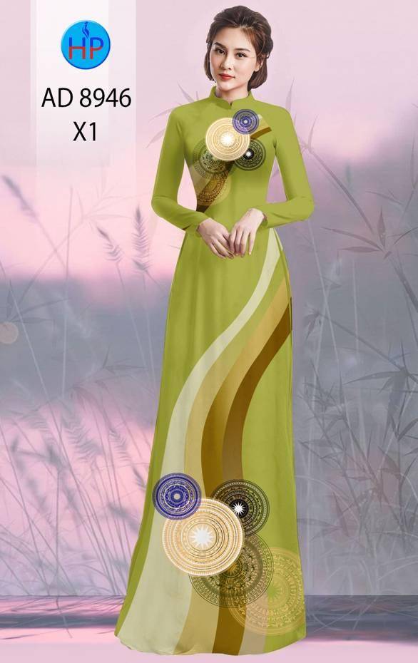 Vải Áo Dài Hoa Văn Mới Ra AD 8946