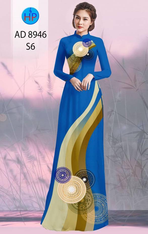 Vải Áo Dài Hoa Văn Mới Ra AD 8946