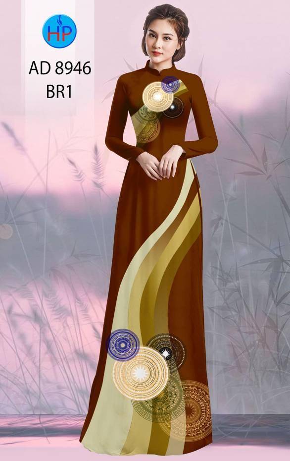 Vải Áo Dài Hoa Văn Mới Ra AD 8946