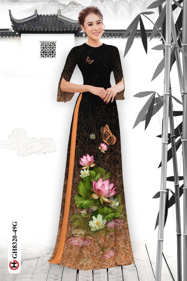 Vải Áo Dài Hoa Sen Vừa Ra AD GH8320 31 Vải Áo Dài Hoa Sen Vừa Ra AD GH8320