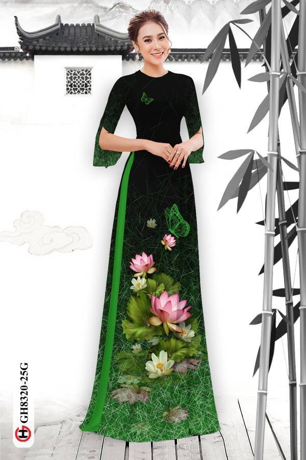 Vải Áo Dài Hoa Sen Vừa Ra AD GH8320 33 Vải Áo Dài Hoa Sen Vừa Ra AD GH8320