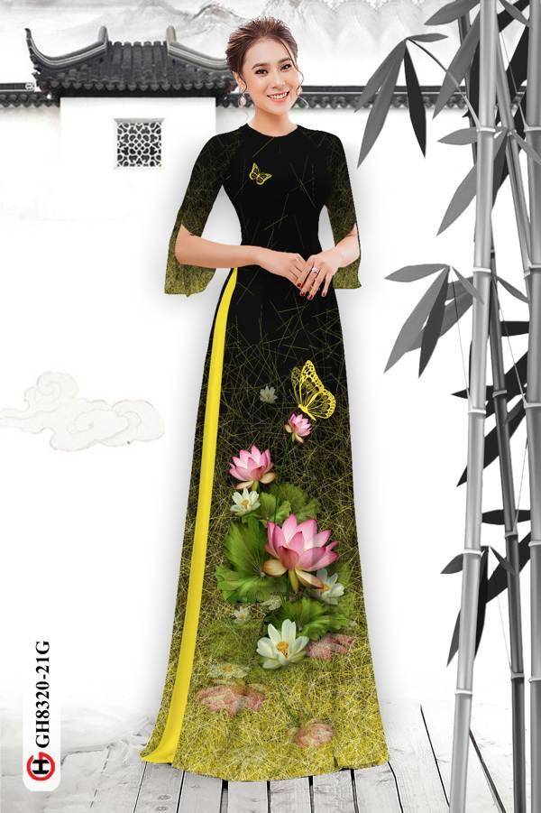 Vải Áo Dài Hoa Sen Vừa Ra AD GH8320 34 Vải Áo Dài Hoa Sen Vừa Ra AD GH8320