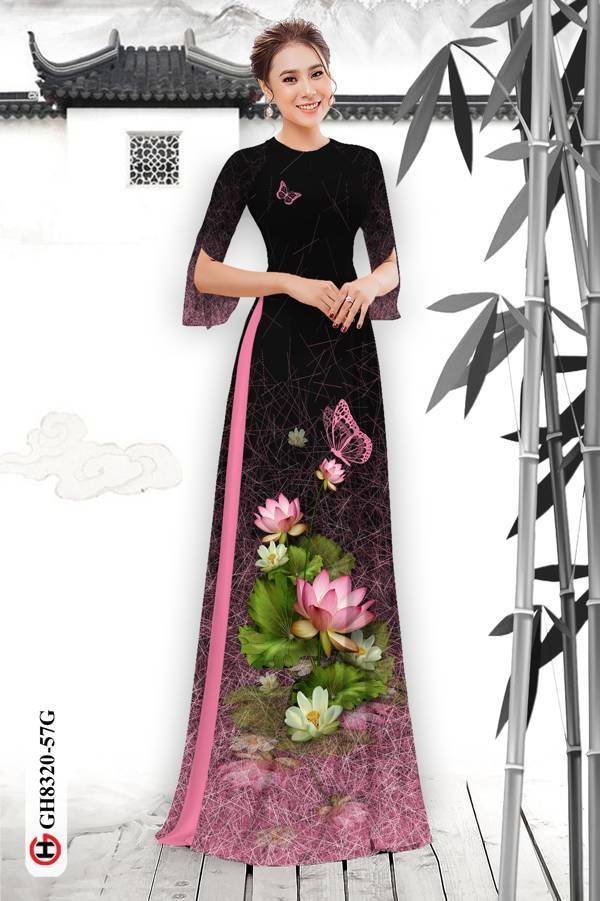 Vải Áo Dài Hoa Sen Vừa Ra AD GH8320 37 Vải Áo Dài Hoa Sen Vừa Ra AD GH8320
