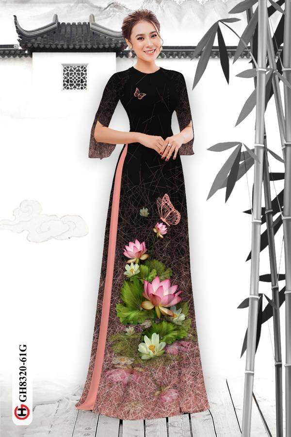 Vải Áo Dài Hoa Sen Vừa Ra AD GH8320 39 Vải Áo Dài Hoa Sen Vừa Ra AD GH8320