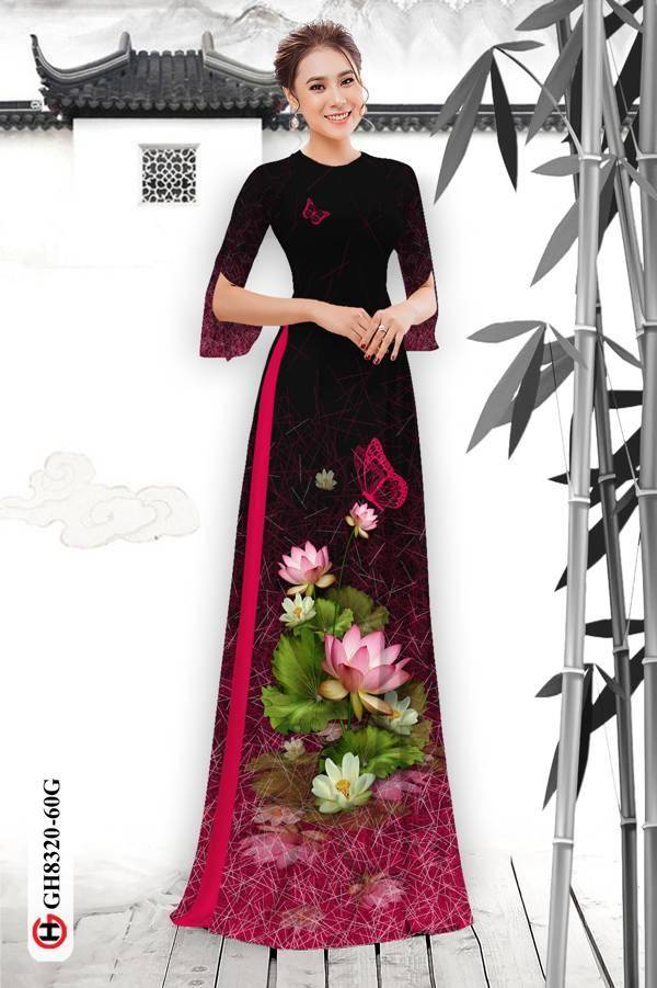 Vải Áo Dài Hoa Sen Vừa Ra AD GH8320 38 Vải Áo Dài Hoa Sen Vừa Ra AD GH8320