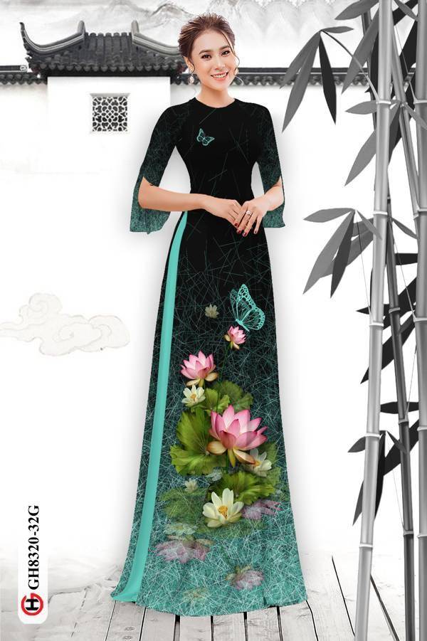 Vải Áo Dài Hoa Sen Vừa Ra AD GH8320 41 Vải Áo Dài Hoa Sen Vừa Ra AD GH8320
