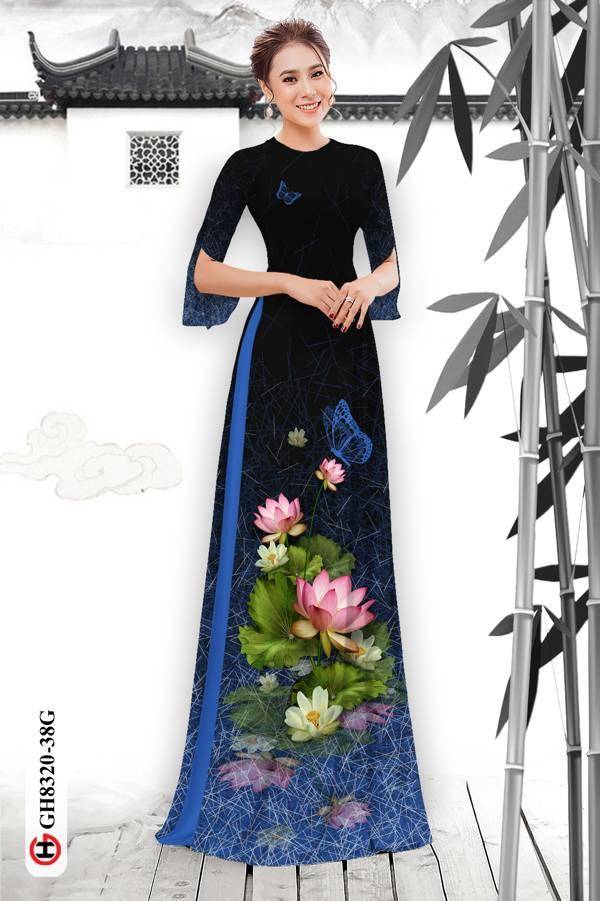 Vải Áo Dài Hoa Sen Vừa Ra AD GH8320 42 Vải Áo Dài Hoa Sen Vừa Ra AD GH8320
