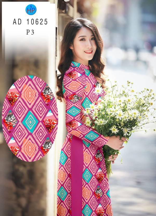 Vải Áo Dài Hoa Văn Kiểu Mới AD 10625