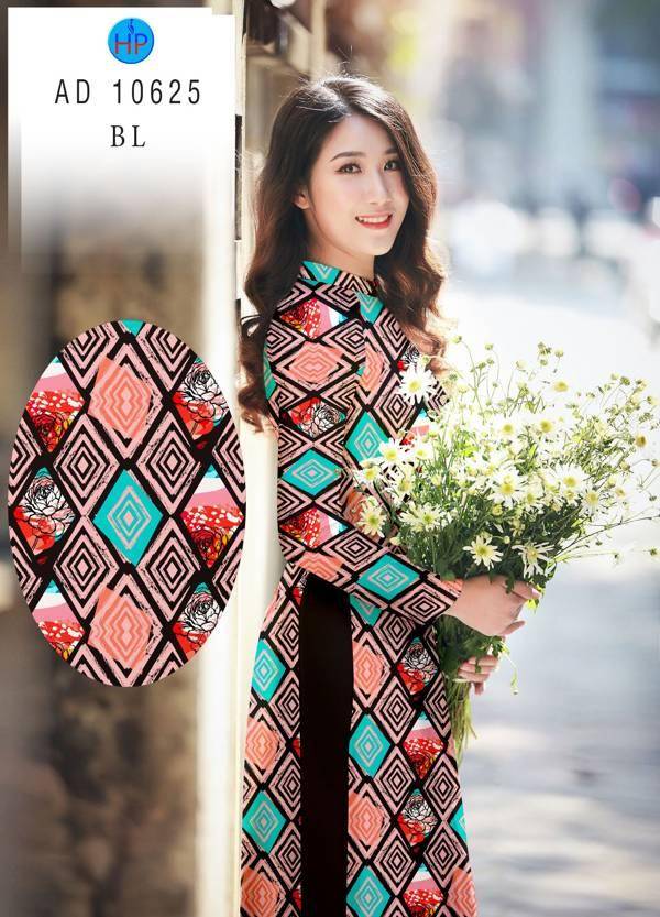 Vải Áo Dài Hoa Văn Kiểu Mới AD 10625