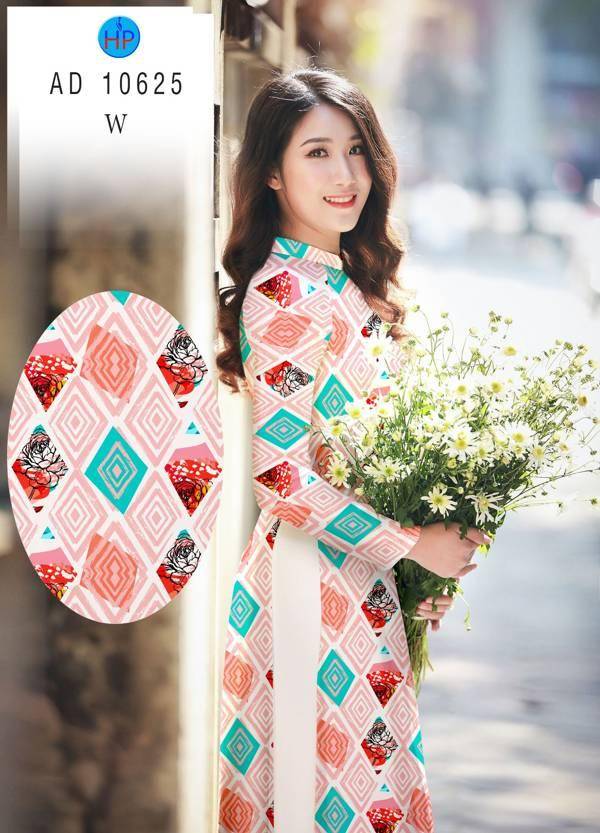 Vải Áo Dài Hoa Văn Kiểu Mới AD 10625