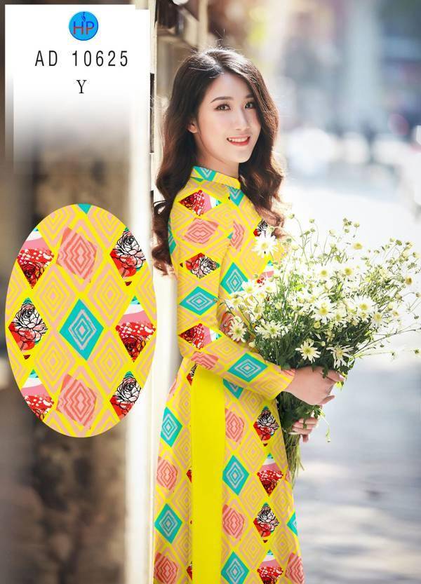 Vải Áo Dài Hoa Văn Kiểu Mới AD 10625
