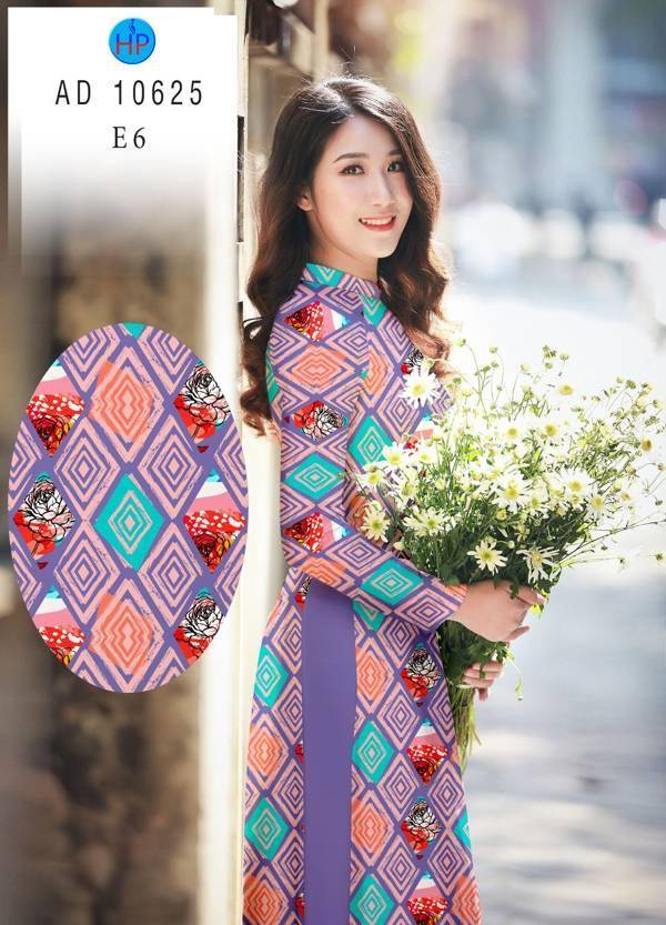 Vải Áo Dài Hoa Văn Kiểu Mới AD 10625