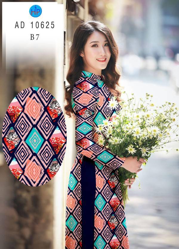 Vải Áo Dài Hoa Văn Kiểu Mới AD 10625