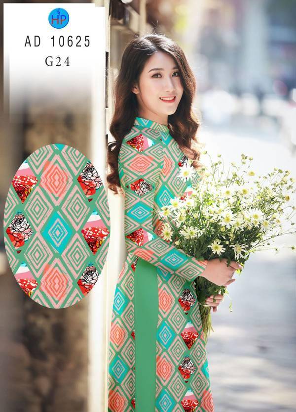Vải Áo Dài Hoa Văn Kiểu Mới AD 10625