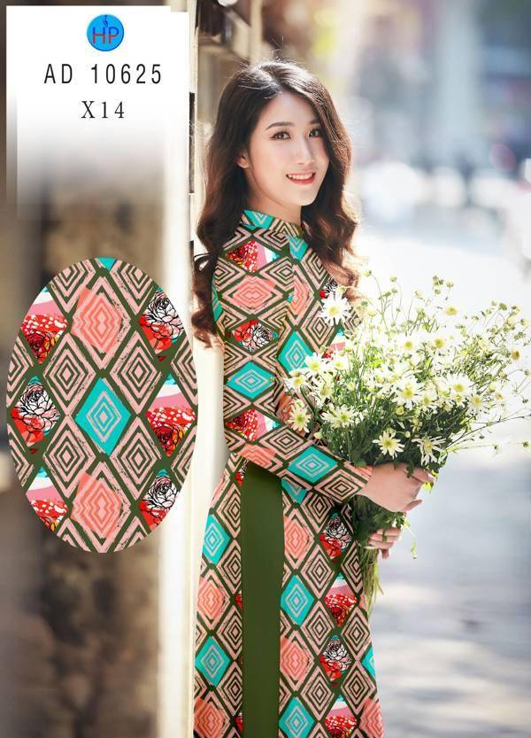 Vải Áo Dài Hoa Văn Kiểu Mới AD 10625