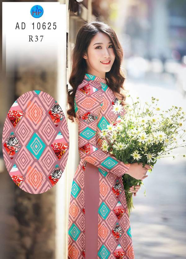 Vải Áo Dài Hoa Văn Kiểu Mới AD 10625