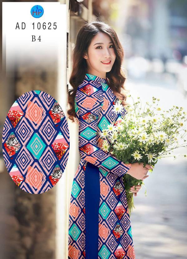 Vải Áo Dài Hoa Văn Kiểu Mới AD 10625