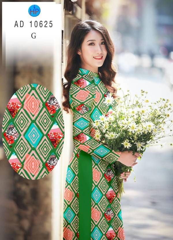 Vải Áo Dài Hoa Văn Kiểu Mới AD 10625