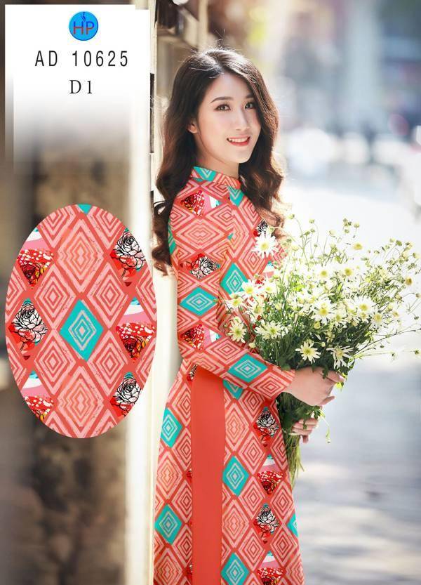 Vải Áo Dài Hoa Văn Kiểu Mới AD 10625