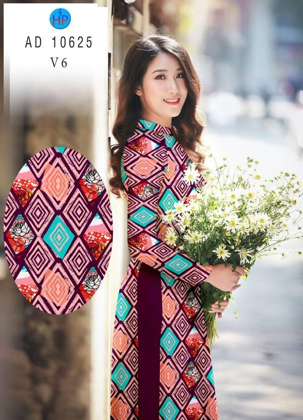 Vải Áo Dài Hoa Văn Kiểu Mới AD 10625