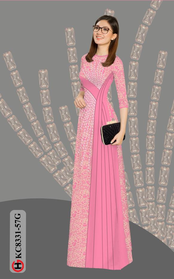 Vải Áo Dài Hoa Văn Độc Đáo AD KC8331 40 Vải Áo Dài Hoa Văn Độc Đáo AD KC8331