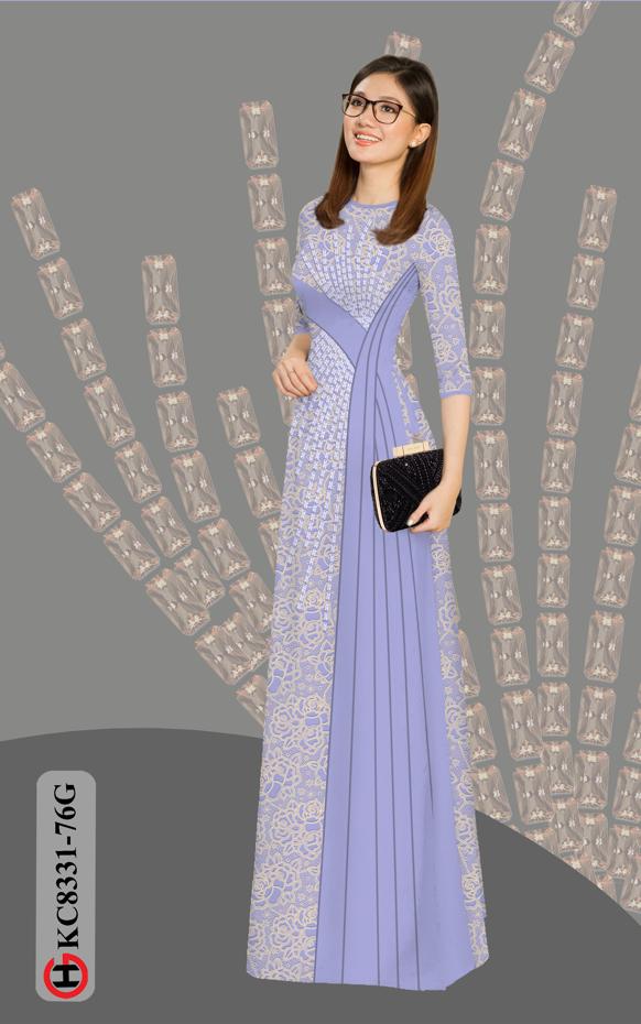 Vải Áo Dài Hoa Văn Độc Đáo AD KC8331 45 Vải Áo Dài Hoa Văn Độc Đáo AD KC8331